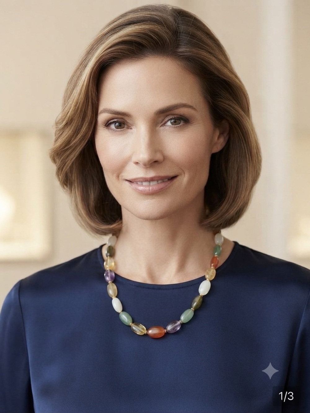 Multicolor Beaded Statement Necklace - Elegant Women’s Jewelry